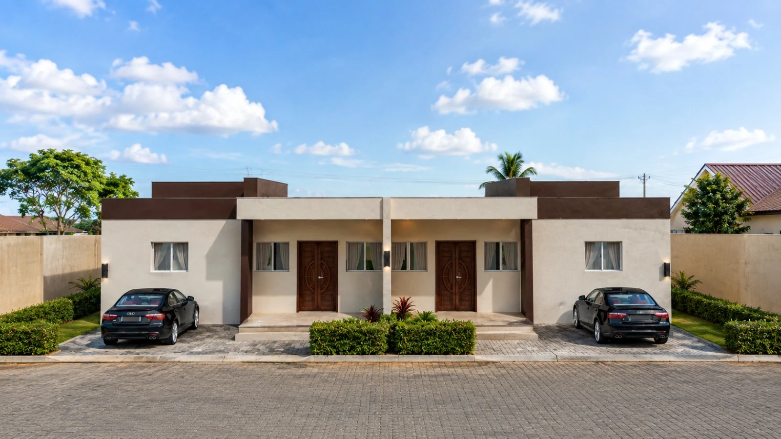 Maquette des villas SOBE proposées sur des lots de 200 m²